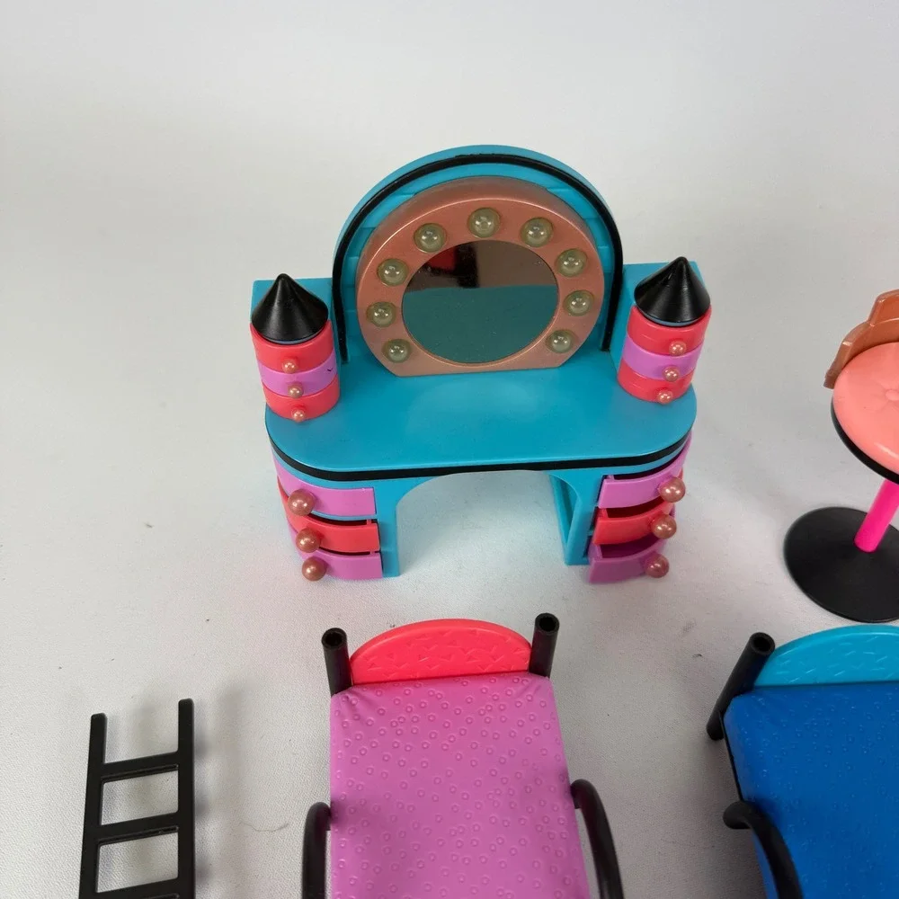 LOL Surprise Dollhouse Furniture Lot 11pc Vanity Beds Stools Accessories MGA